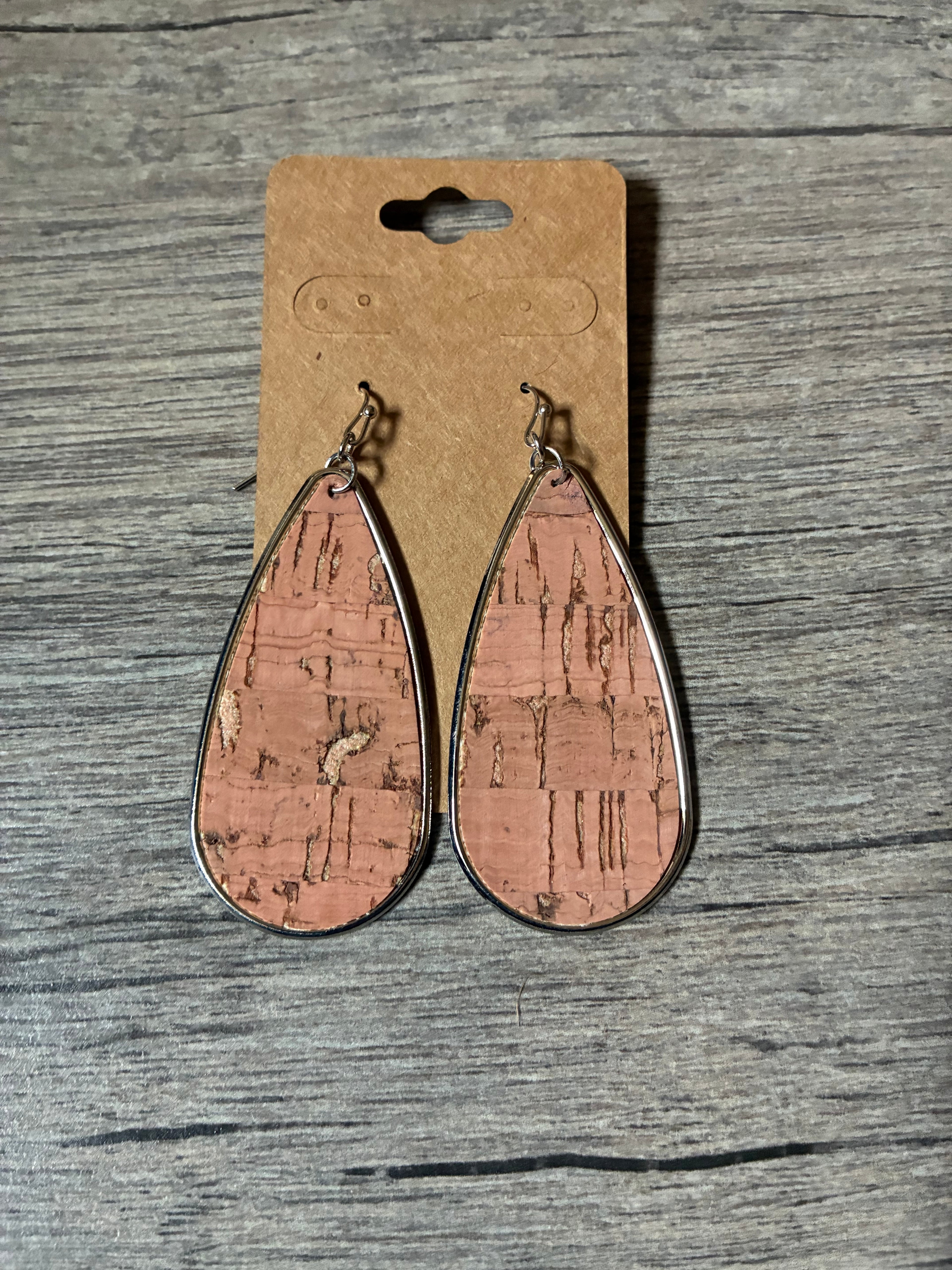 Teardrop Cork Earrings