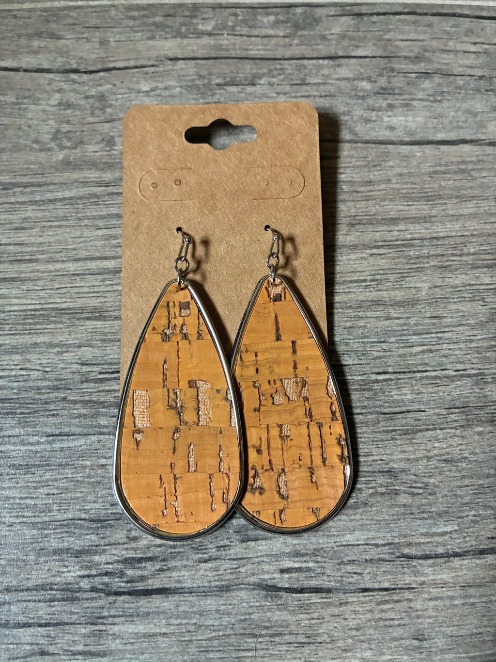 Teardrop Cork Earrings