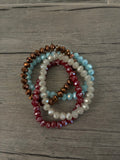 Faceted Crystals Stackable Bracelets