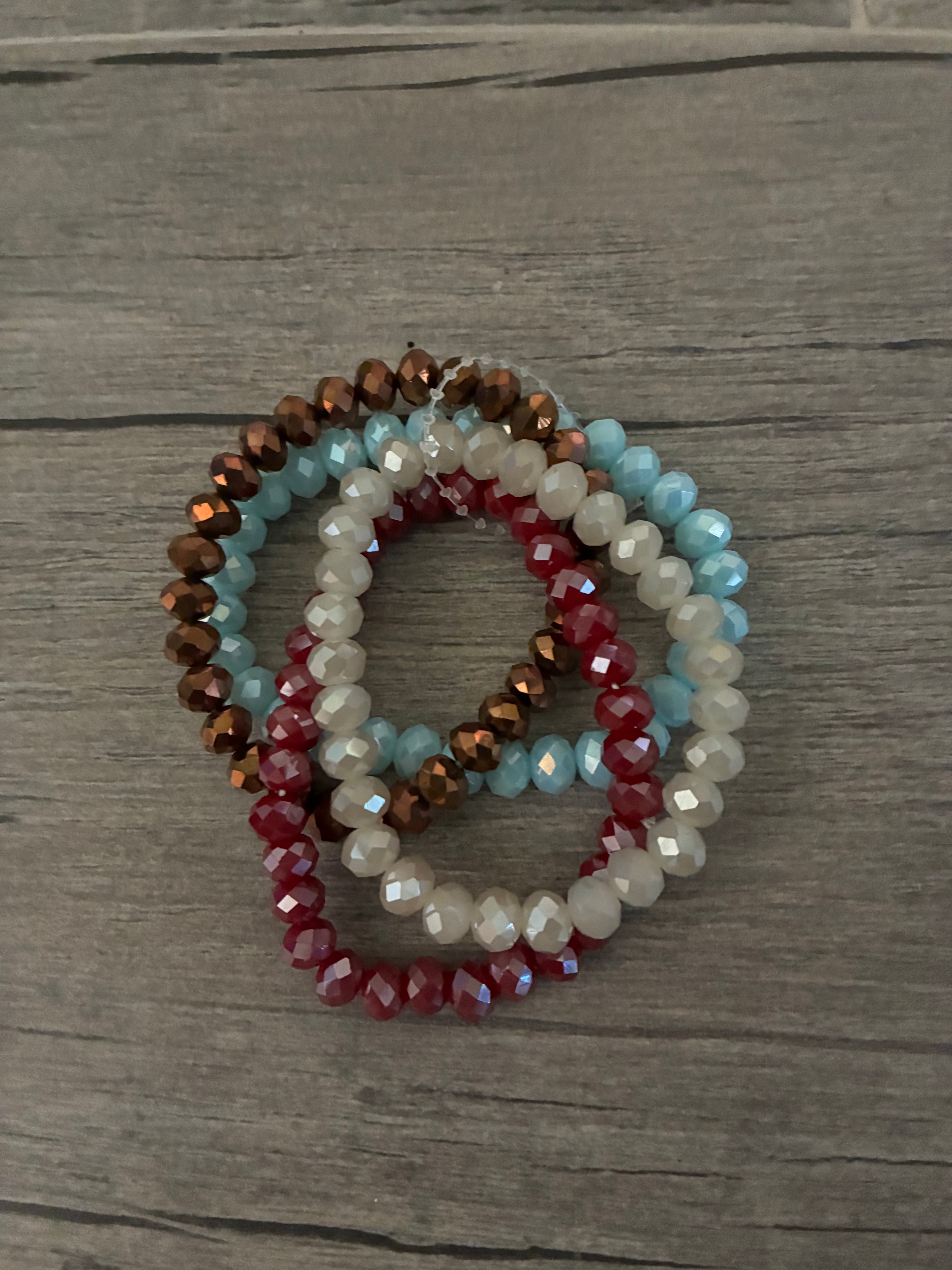 Faceted Crystals Stackable Bracelets