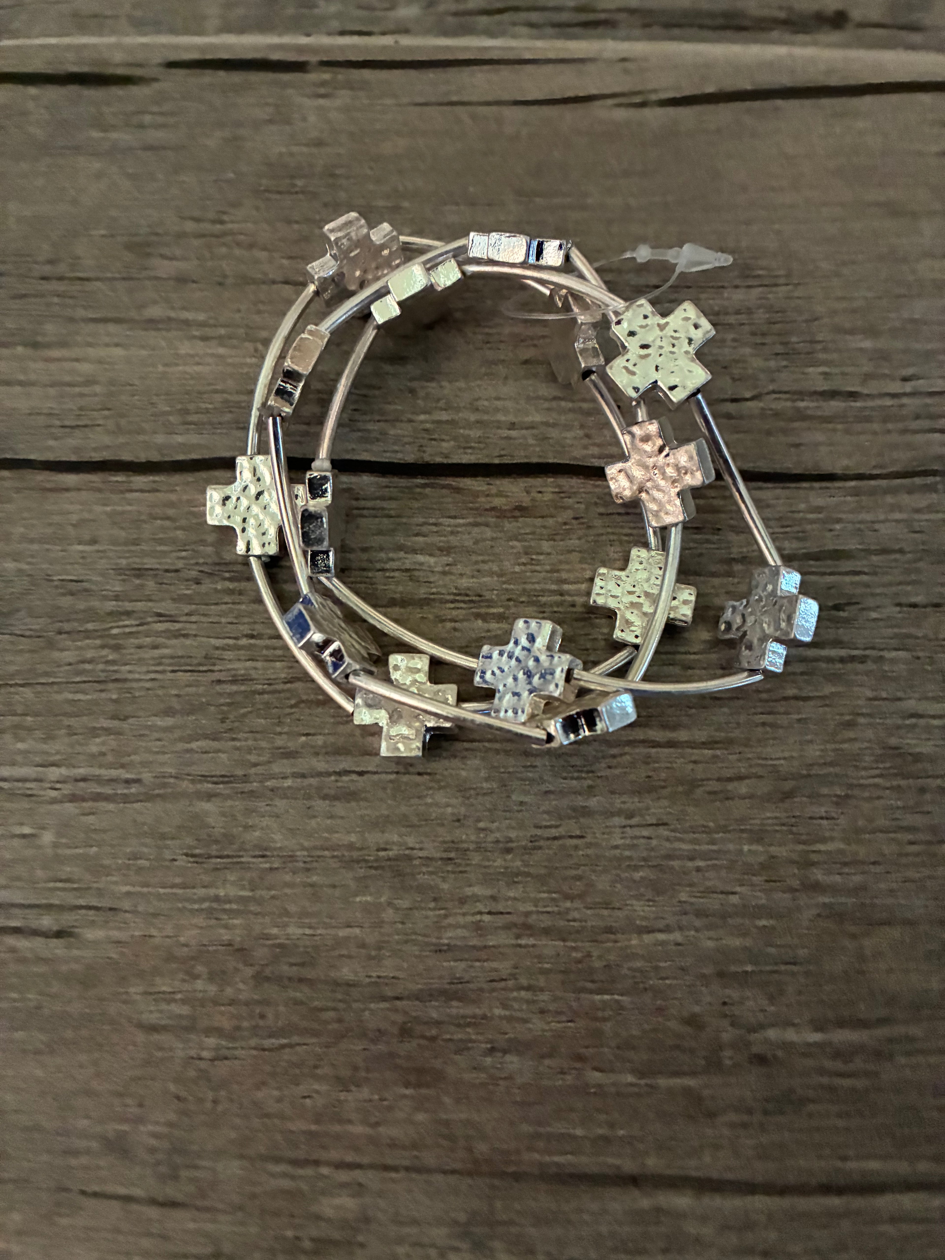 Cross Stackable Silver