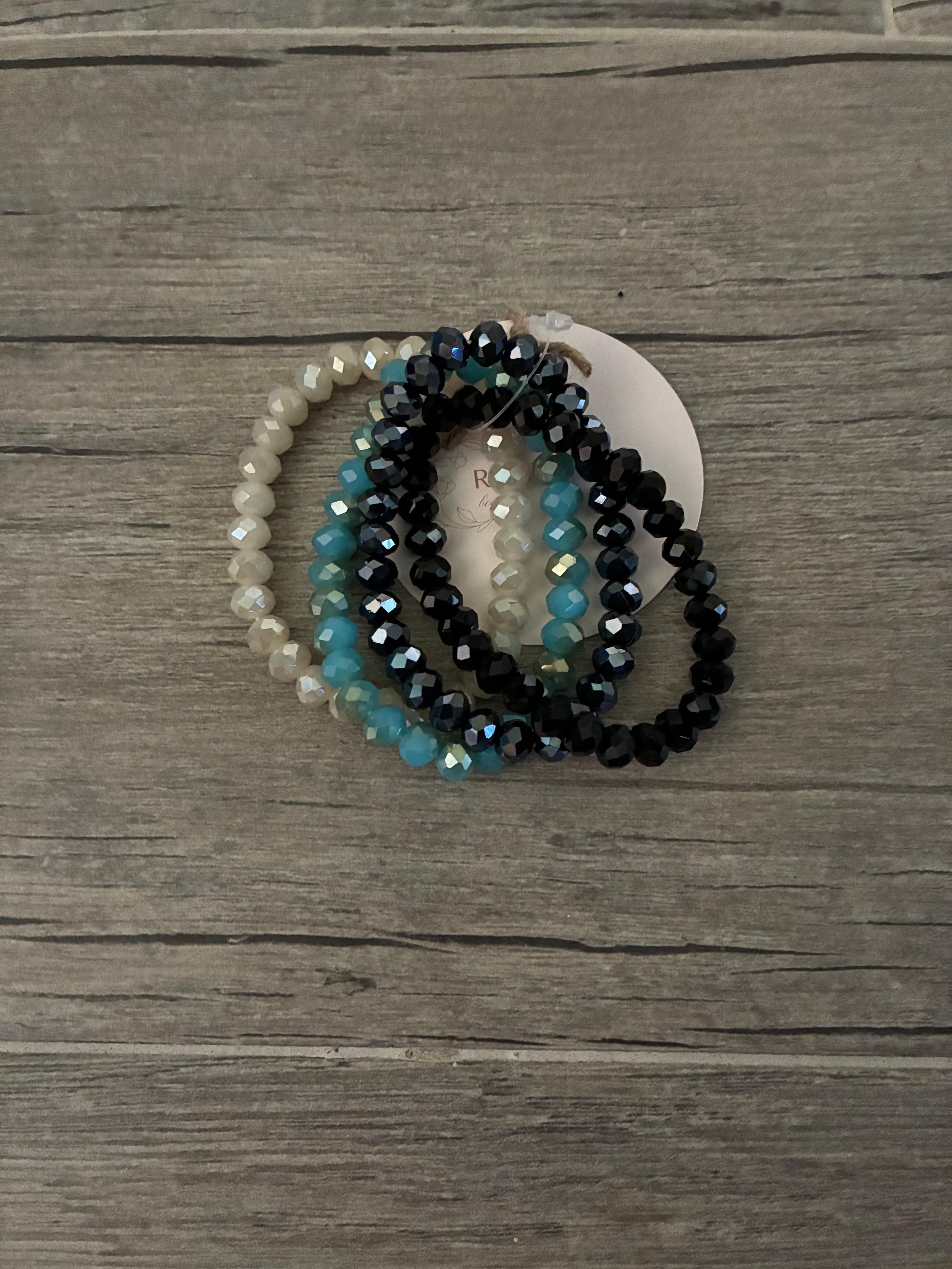 Faceted Crystals Stackable Bracelets