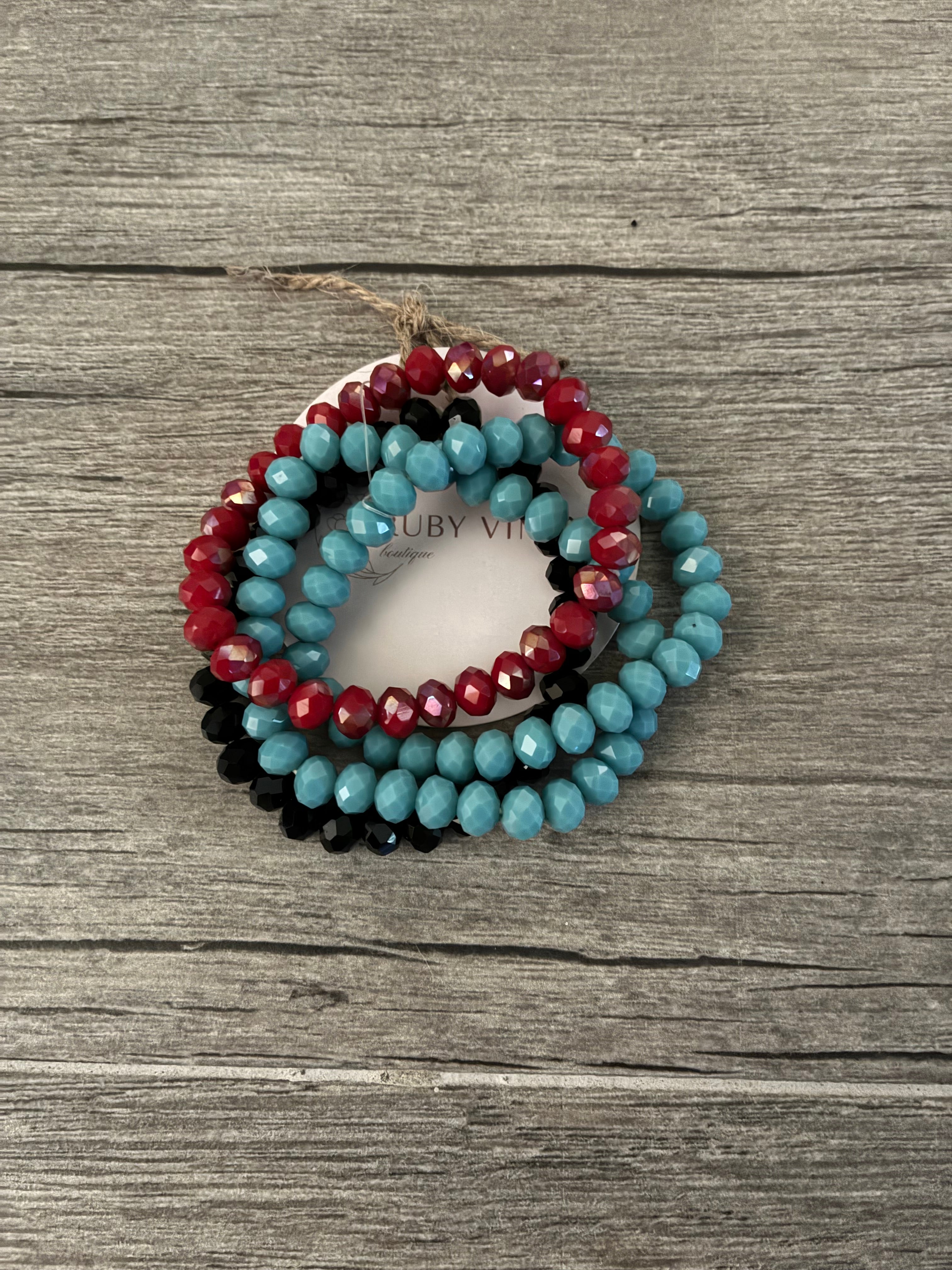 Faceted Crystals Stackable Bracelets